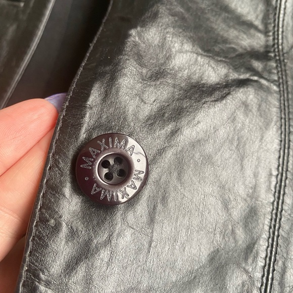 Wilson’s Leather Maxima black genuine leather button up jacket - Picture 7 of 16